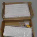 Key Holder for Wall, Decorative Key and Mail Holder with Shelf Has Large Key Hooks for Bags, Coats, Umbrella  Paulownia Wood Key Hanger with Mounting Hardware (9.8W x 6.7H x 4.2D) (White)