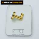 2 Pack Bath Towel Hook, Gold Robe Hook Stainless Steel Bathroom Clothes Coat Hook Wall Mounted Door Hanger Brushed Gold,96018-8BG. (2.75 Inch)