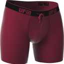 UFM Men’s Viscose Boxer Brief w/ Patented Adj. Support Pouch Regular Wine, 31-34