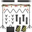 Forlogic Backdrop Stand 10x7.5ft(WxH), Heavy Duty Adjustable Photo Back Drop Stand kit, Suitable for Party, Photography, Weddings