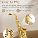 Eastar Alto Saxophone Beginner Student Eb Sax, Golden Full Kit, AS-II