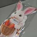 6 PCS Easter Bunny Yard Signs with Stakes, Large Easter Bunnies Outdoor Decorations for Yard Lawn Photography Egg Hunt Sign Waterproof Photo Props