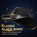 Cowboy Hat for Women & Men (Black, L)