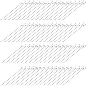 Shimeyao 100 Pcs Peg Board Shelving Hooks Stainless Steel Hanging Board Pegs Wall Display Hooks Bulk for 1/8 1/4 Garage Storage Organizer Accessories(12 Inch,Silver)