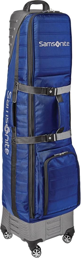 Samsonite "The Protector Hardside and Softside Golf Travel Bag with Shark Wheels, Waterproof Exterior (One Size, Blue)