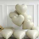 40 Inch Beige BRIDE Balloons for Bachelorette Party Decorations, Large Cream White Sand Bride Diamond Ring Heart Foil Balloons Wedding Bridal Shower Engagement Bride To Be Party Supplies