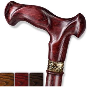 Asterom Handcrafted Canes for Men - Ergonomic, Stylish, Wooden Walking Cane for Men, Cool Walking Sticks for Seniors, 35"