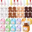 20 Pcs Mini Plush Dog Bulk 4 Inch Small Stuffed Puppy Set Include 20 Adopt a Pet Kraft Paper Boxes and 20 Cute Cone Hats Soft Dog Animals for Birthday Adopt a Puppy Favor Gifts