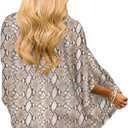 Hibluco Women's Floral Kimono Cardigan Casual Chiffon Tops Loose Beach Cover Ups (XXL)