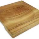 Mezzaluna Cutting Board Bowl, Ulu Chopping Bowl, Concave Cutting Board, Wooden Bowl for Mincing Vegetables, Acacia Wood Cutting Block with Hollow Center 8" x 8" (Without Knives) - CXD00