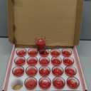 20 Packs Red Votive Candles with Clear Glass Holder, 1.8 Oz Unscented Soy Wax Candle for Home Decoration