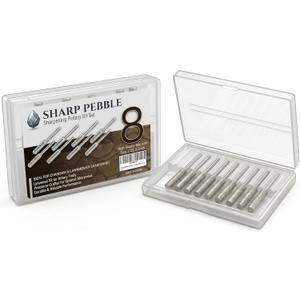 Sharp Pebble 8-Piece Chainsaw & Lawnmower Sharpener Bit Set  7/32" (5.5mm) Diamond Sharpening Stones - Durable Grinding Bits for Chainsaw Blade, Lawn Mower Blade & Garden Tool Sharpening
