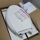 KOHLER 4636-RL-0 Cachet ReadyLatch Elongated Slow Close Toilet Seat, Soft Close Toilet Seat Quiet Lid, Contoured Grip-Tight Bumpers Installation Hardware, Apartment Essentials, White