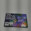 ARTISTRO Acrylic Paint Markers for Rock, Fabric, Wood, Glass, Craft - 24 Quick Dry Dual-Tip Paint Pens for Halloween Decorations - Pumpkin Painting Kit, Drawing Markers, Art Supplies, Christmas Gift