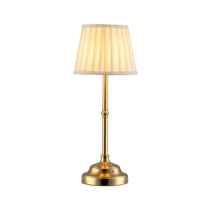 KDG Portables Cordless Table Lamp, Fabric Shade Desk Lamp, 4000mAh Rechargeable Battery Powered Lighting, Dimmable Light for Dining Room, Bedroom, Bedside, Bar, Night Light, Camping, Balcony (Bronze)