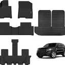Naibeve Floor Mats for Kia Sorento Hybrid 2021-2024 2025 2026-All Weather for Kia Sorento Hybrid Floor Mats Liners& Cargo Liner& Seats Back Cover Behind The 3rd Row