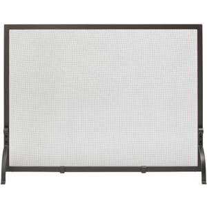 UniFlame, S-1158, Small Single Panel Olde World Iron Finish Fireplace Screen (Small - 39" wide, 31" tall)