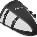 MOSISO Motorcycle Tail Bag Multifunctional Waterproof Polyester Storage Saddle Bag, 10L Outdoor Sports Motorbike Rear Seat Light Tank Handbag Tool Carry Pouch with Shoulder Strap, White