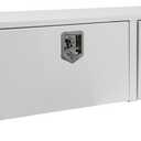 Buyers Products 1702860 White Steel Topsider Truck Box With T-Handle Latch, 16 x 13 x 96 Inch, Truck Tool Box For Storage and Organization, Lockable Tool Chest For Work Trucks