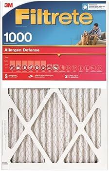 Filtrete 16x25x1 Air Filter MERV 11, MPR 1000 Micro Allergen Defense 2-Pack, AC Furnace HVAC Filters for Home, 3-Month Pleated Electrostatic (Actual Size 15.719 x 24.72 x 0.84 in)