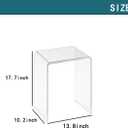 Acrylic 17.7" H Small Stool for Adults,Acrylic Shower Bench Stool Chair Seat for Bathroom Shower 10.2" D x 13.8" W x 17.7" H