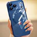 for iPhone 17 Pro Max Case with 1x Screen Protector, [Compatible with MagSafe] [Integrated Camera Protection], Non Yellowing Slim Cute Women Girly Magnetic Cover for iPhone 17 Pro Max, Blue