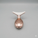 7 Color Face and Neck Massager Light Therapy, Red Light Based Facial Massager for Skin Care, Firming, Smoothing (Rose Golden)