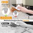 Stove Gap Covers, 2 Pack Stainless Steel Stove Gap Filler, Heat Resistant Oven Gap Filler Adjustable Length 13.8" to 27.5", Range Trim Kit Non-Slip Stove Guard Between Stove Top & Counter - Silver
