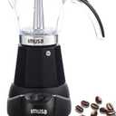 IMUSA 6 or 3 Cup Electric Espresso Maker Black Coffee Machine for Cuban Coffee, Moka and Espresso Drinks