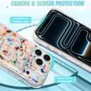 Bonoma for iPhone 17 Pro Case 2025, Sparkly Luxury Marble Back, Magnetic Support for MagSafe Shockproof Cover, Crystal and Corner High-Duty Protection for Girls Women