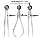 Acrux7 3Pcs 8 Inch Long Spring Caliper Set, Carbon Steel Outside Divider Caliper Compass, Calipers Measuring Tool for Wood Turning Lathe Projects