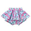 IBTOM CASTLE Baby Girls 1st Birthday Outfit Bowknot Mermaid Watermelon Ruffled Short Pants, 6-12 Months, Mermaid