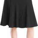 Ladies Bi Stretch Zipper Knee Skirts Black, Size 2P