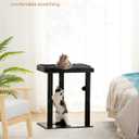 FourFurPets 26.7in Cat Tree Tower Condo, Cat Scratch Posts for Indoor Cats, Big Plate, Three 23.6in Full Sisal Scratching Posts, Black