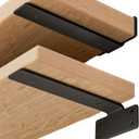 Wekis 6 Inch Shelf Brackets 6 Pack, Black