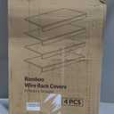 Wire Shelf Covers, Bamboo Wire Rack Covers for Pantry, Closet, 34"W x 16"D