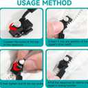 48PCS Zipper Repair Kit, Black Replacement Zipper Sliders and Pulls, 3 Assorted Sizes for Fixing Jackets, Coats, Backpacks, Luggage, Handbags and Tents