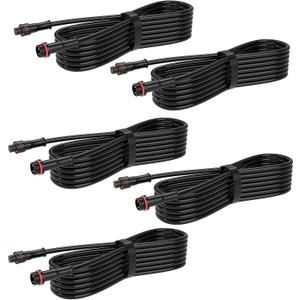 2Pin Extension Cable 9.8FT, Extension Cord for RGBW Color LED Deck Light Strip with Male and Female Connectors - 5Pack