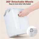 Rice Storage Container 25Lb, 2 Pack 15L Airtight Food Bin with Wheels, Large