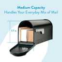 Architectural Mailboxes Winston Post Mount Mailbox, Black, Medium