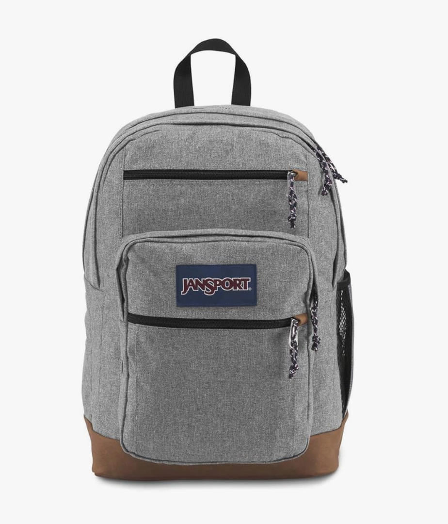 JanSport Cool Backpack, with 15-inch Laptop Sleeve - Large Computer Bag Rucksack with 2 Compartments, Ergonomic Straps, Grey Letterman