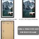Hongkee 12x18 Frame Set of 3 - Display 11x17 Photo with Mat or 12 x 18 Poster without Mat, Wall Mounting Horizontal and Vertical, Black