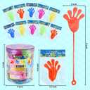 2 x 52 pcs Sticky Hands, Party Favors for Kids 4-8 8-12 Goodie Bag Stuffers Treasure Box Prizes Mini Stretchy Hands Fidget Toys Adults Party Supplies Birthday Gifts for Boys Girls Teens
