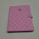 for iPad Air 11 Inch Case M3 (2025)/ M2 (2024), iPad Air 5th/4th Generation (2022/2020) 10.9 Inch,Girly Cute Crown Diamond Elegant PU Leather Smart Auto Sleep/Wake Stand Protective Case, Pink