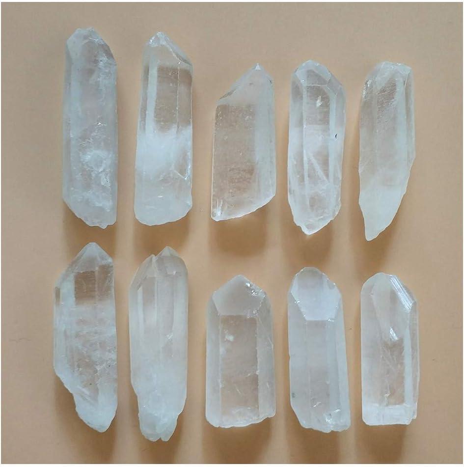 Colorsheng 10 Pcs Natural Rough Quartz Crystal Column Points Shards (1"- 2")