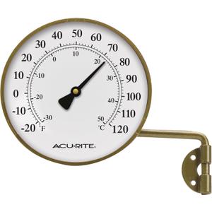 AcuRite, brass 00334 4-Inch Swivel Thermometer, 3.5 Inch