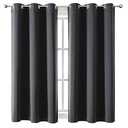ChrisDowa Grommet Blackout Curtains for Bedroom and Living Room - 2 Panels Set Thermal Insulated Room Darkening Curtains (Dark Grey, 42 x 63 Inch)