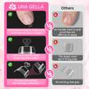 UNA GELLA Toe Nail Tips Squavol 510 Pcs - Soft Gel Toe Tips Acrylic Nails, Square Round Half-Cover Nail Forms for Toe Nail Extension, Flexible Pre-filed False Toe Nails for Home DIY & Salon,15 Sizes