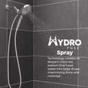 Pfister HydroFuse Handheld Shower Head with Magnetic Docking 6-Function High Pressure 2.5 GPM Polished Chrome Finish Hose Included for Bathroom Shower 016HFM01CC