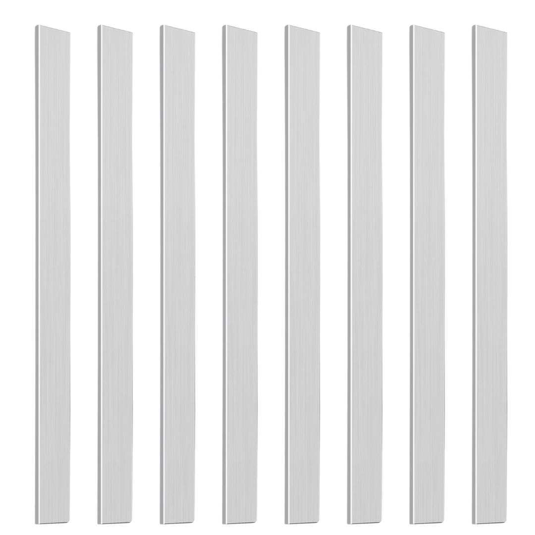 8 PCS Aluminum Flat Bar Stock 12.08'' Length x 0.78'' Widthx 0.078'' Thickness Square Aluminum Plate 6061 Solid Mill Stocks General Purpose Plate for Industrial and Daily Cutting